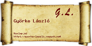Györke László névjegykártya