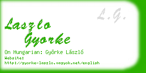 laszlo gyorke business card