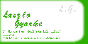 laszlo gyorke business card